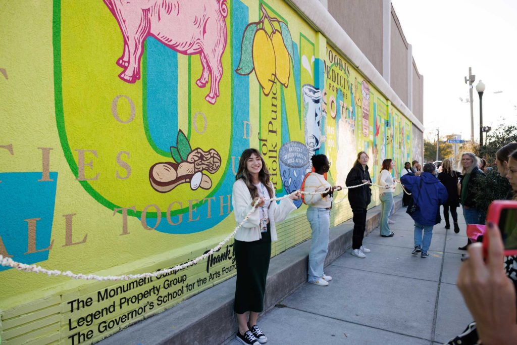 PRA Group Sponsors Gourmandizing NEON Mural, Governor's School for the Arts